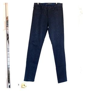 Joe’s Jeans Coated Snake Print Skinny Jeans Sz 25